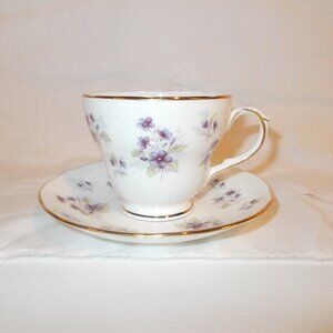 Vintage Duchess Woodside 350 bone china teacup and saucer, England